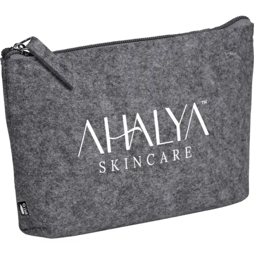 Okiyo Kesho Recycled PET Felt Accessory Bag Branded
